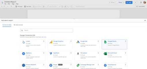 Fourth Step: Once Your Account is Set Up, Connect Your Data Source to Google Data Studio