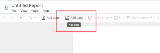 Once you are on the report page, click on the button that says “Add Data